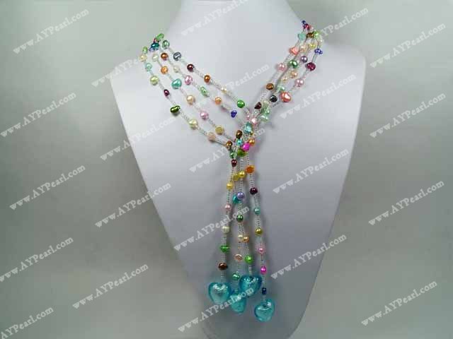 perla colorate glazură colier