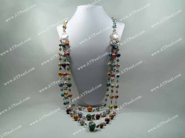 chinaware bead necklace