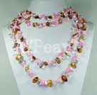 pearl white crystal necklace