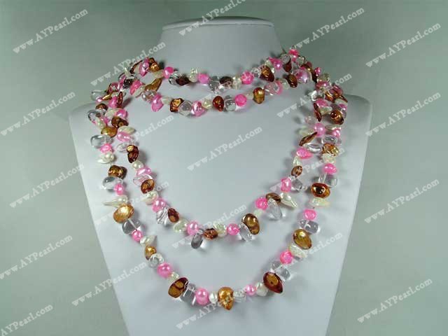 collier de perles de cristal blanc