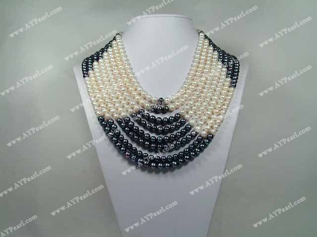 white black pearl necklace