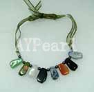 colour stone necklace