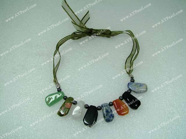 colour stone necklace
