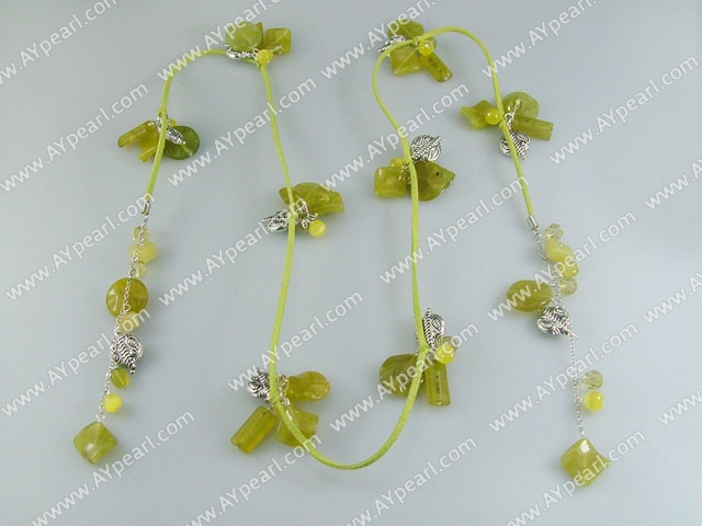 olivine crystal necklace