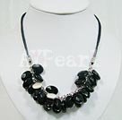 noir collier de perles d'agate