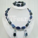 Sodalite pearl set