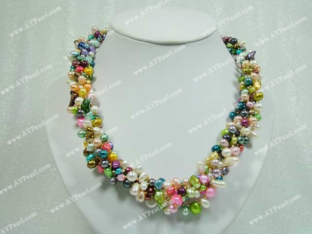 colored pearl necklace