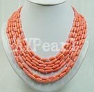 pink coral necklace