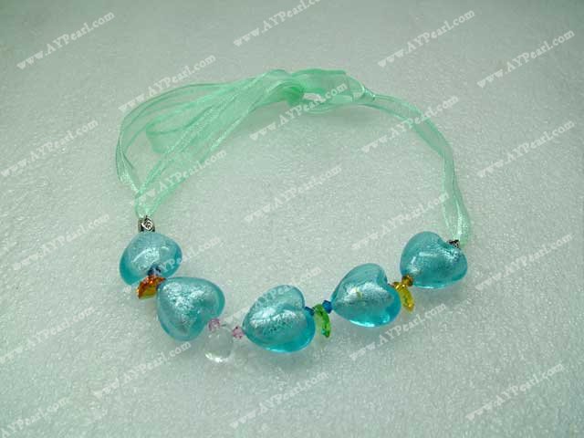 crystal coloured glaze necklace