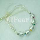 Wholesale crystal coloured glaze necklace