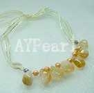 Wholesale citrine pearl necklace
