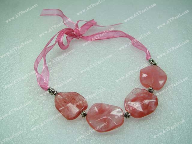 Crystal Jewelry Wholesale-Cherry quartz necklace