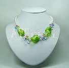 Wholesale Gemstone Jewelry-Austrian crystal coloured glaze necklace