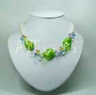 Austrian crystal coloured glaze necklace