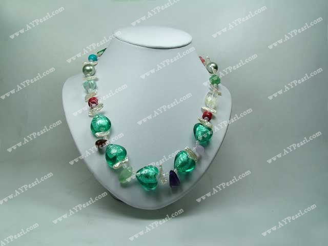 coloured glaze necklace