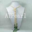 pearl crstal shell necklace