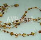 Wholesale pearl crstal shell necklace