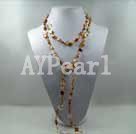 pearl crstayl shell necklace