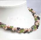Wholesale Gemstone Necklace-pearl gem necklace