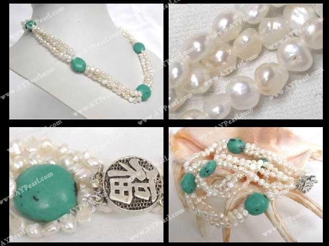 Collier de perles turquoise
