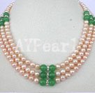 Wholesale aventurine pearl necklace