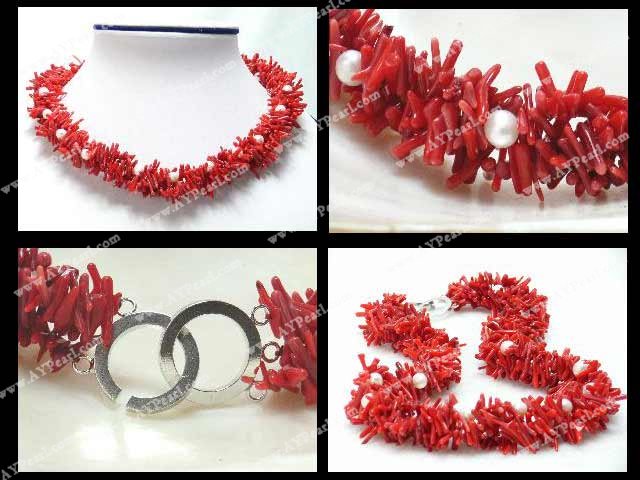 coral pearl necklace