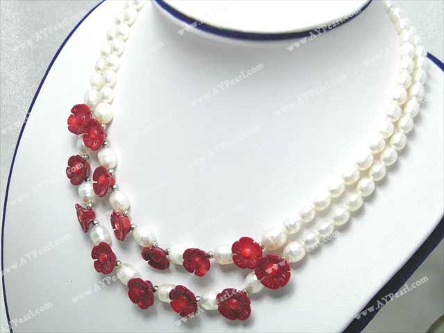 coral pearl necklace