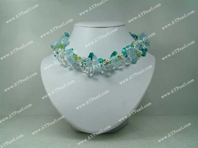 pearl crystal necklace