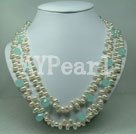 pearl crystal necklace