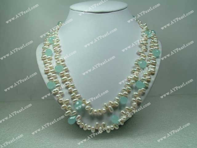 pearl crystal necklace