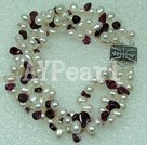 pearl garnet bracelet