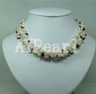 Wholesale Gemstone Necklace-garnet pearl necklace