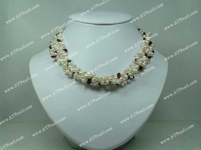 garnet pearl necklace