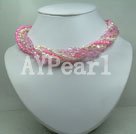 pearl crystal necklace