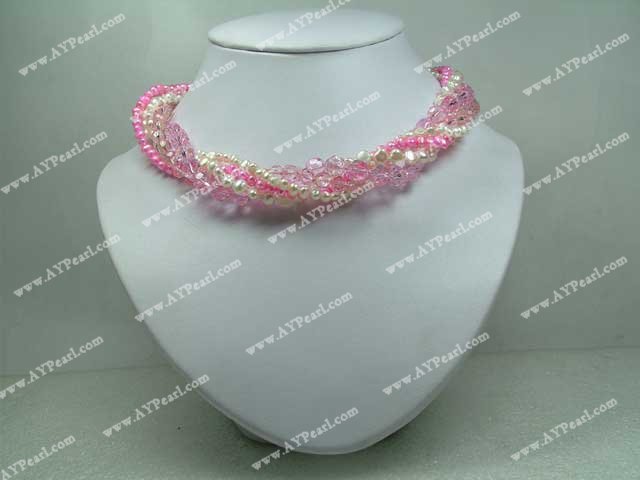 pearl crystal necklace