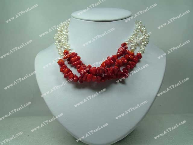 coral pearl necklace