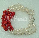 coral pearl bracelet