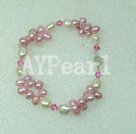 Austrian crystal pearl bracelet