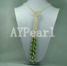 peridot pearl necklace