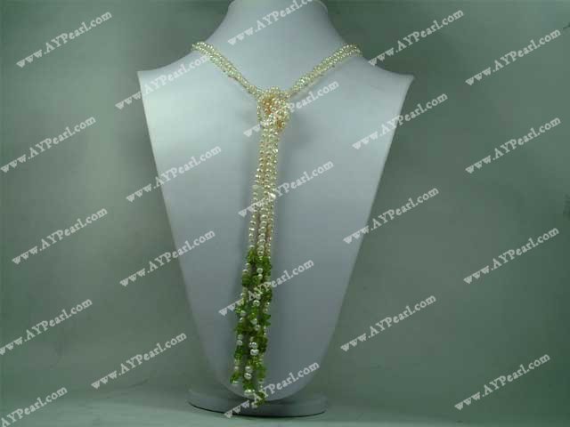 peridot pärla halsband