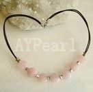 rose quartz necklace