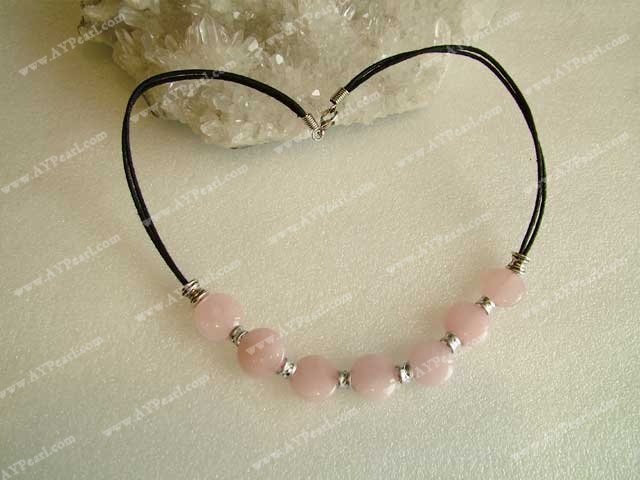 rose quartz necklace