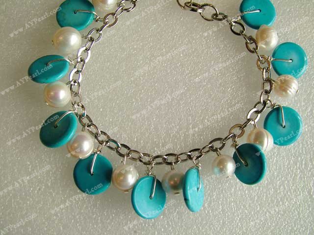 Turquoise Jewelry Wholesale-turquoise pearl bracelet