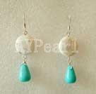 pearl turquoise earring