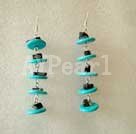 turquoise agate earring