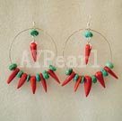 Turquoise coral earring