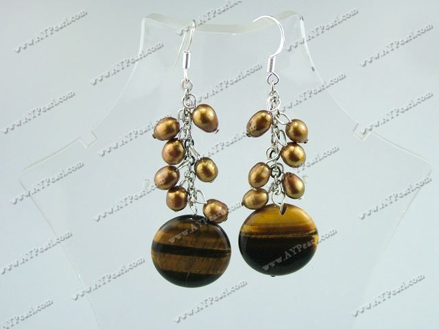 Tiger eye earring