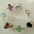 Rainbow fluorite bracelet