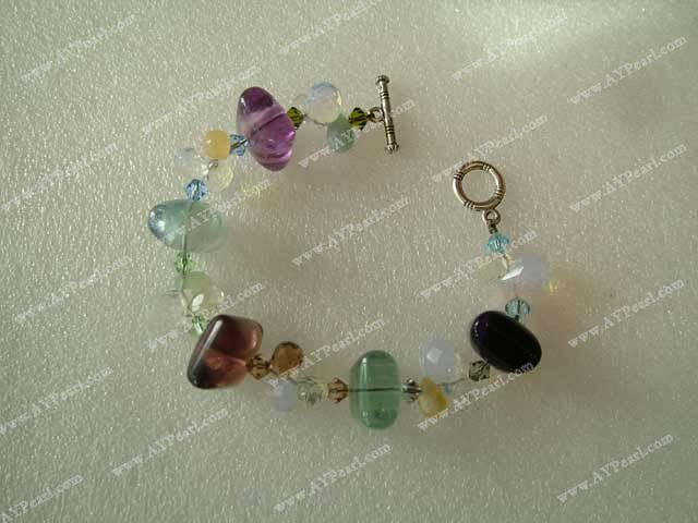 Rainbow fluorite bracelet