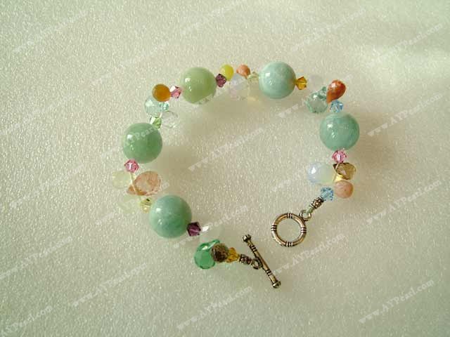 Aquamarine crystal bracelet